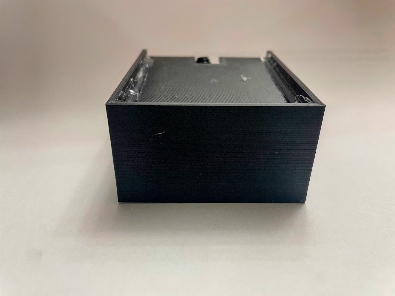 eyEar prototype — side view showing the enclosure